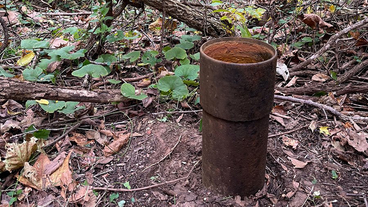 A pipe coming from the ground.